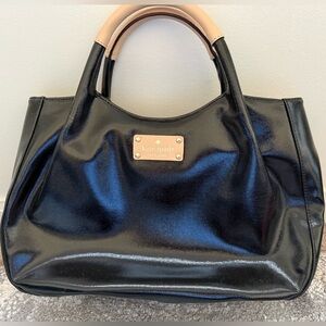 Kate Spade Black Tote with Tan Handles